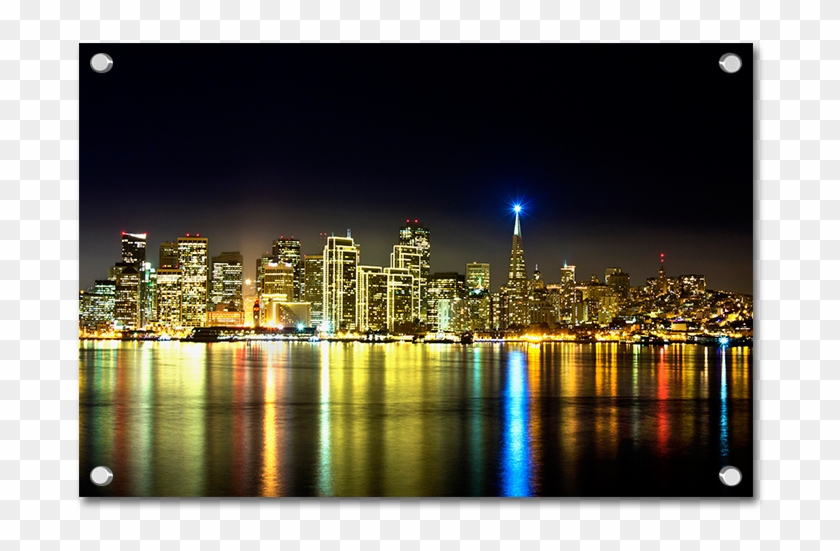 San Francisco Night Skyline - High Quality San Francisco Clipart
