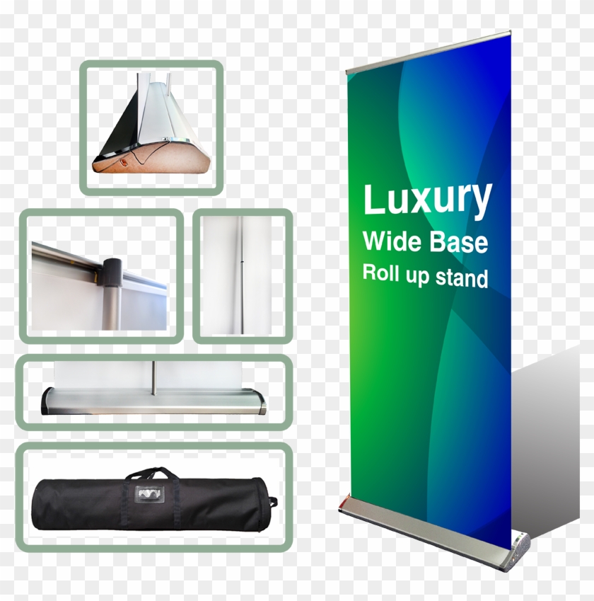 Pull Up Banners Luxury Wide Base - Roll Up Banner Png Clipart #6036714