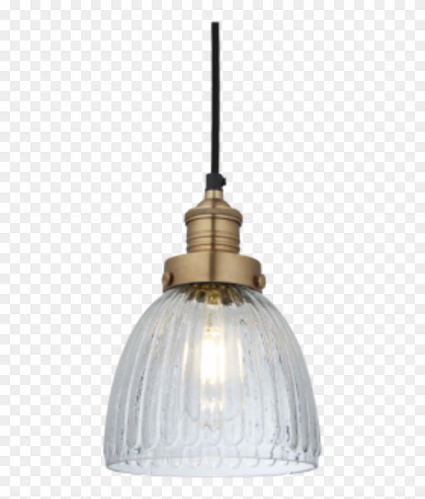 Brooklyn Glass Cone Pendant Light Brass - Lampshade Clipart #6037753