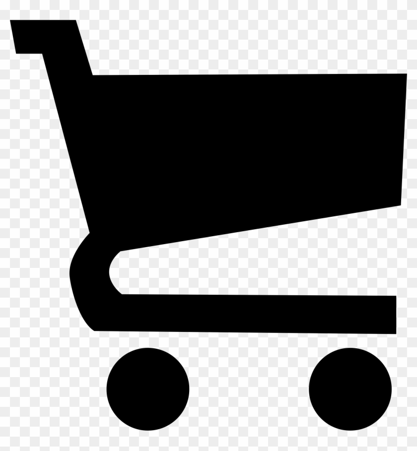 Big Shopping Cart Vector Clipart Image - Shopping Cart Clip Art Black - Png Download #6039149