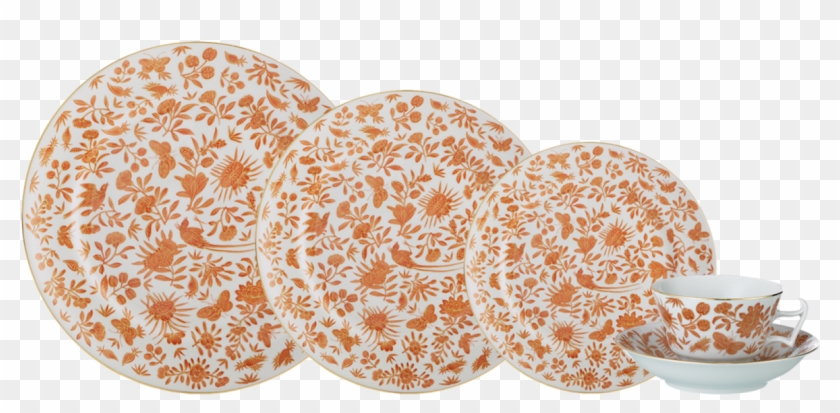 Mottahedeh Sacred Bird & Butterfly 5 Piece Place Setting Clipart #6039665