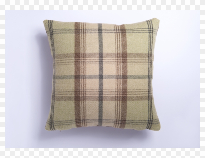 Highland Mist Tartan Cushion Cover In Green - Cushion Clipart #6039725