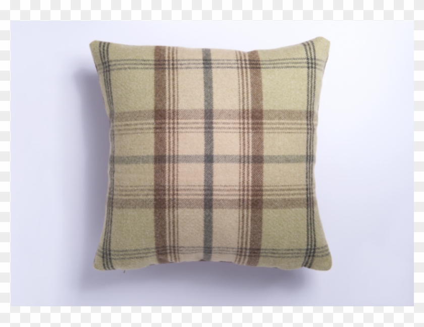 Highland Mist Tartan Cushion Cover In Green - Cushion Clipart #6039725
