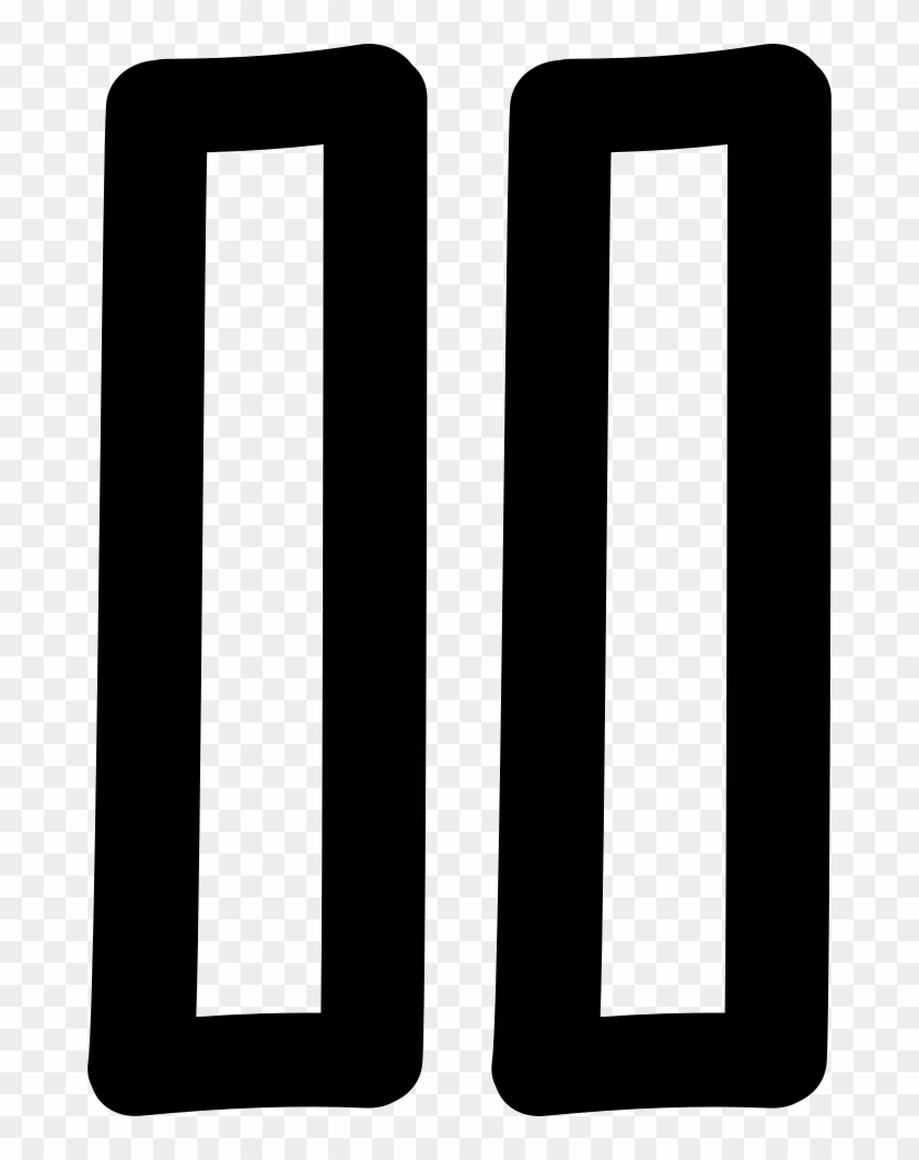 Pause Hand Drawn Symbol Comments Clipart #6039847