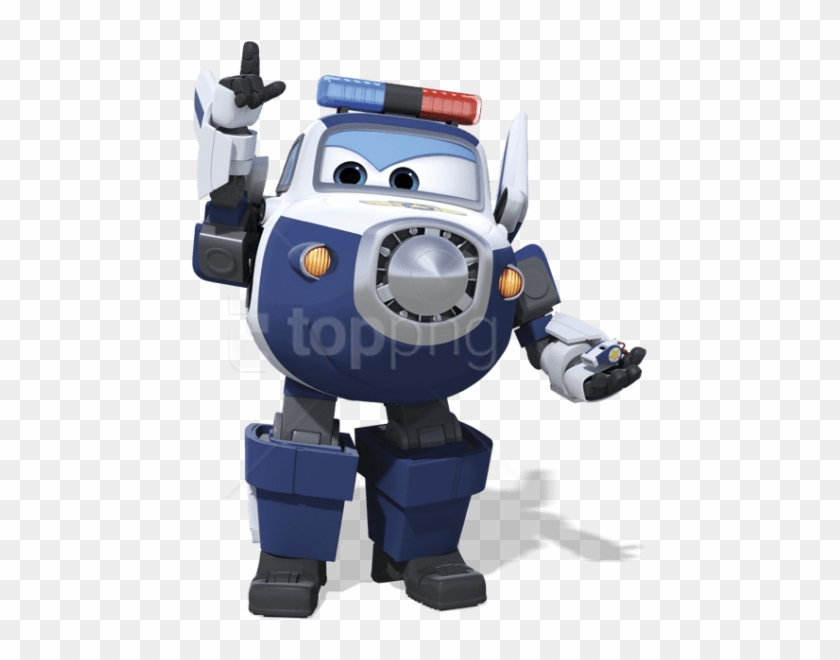 Download Paul The Police Airplane Robot Clipart Png - Super Wings Paul And Dizzy Transparent Png