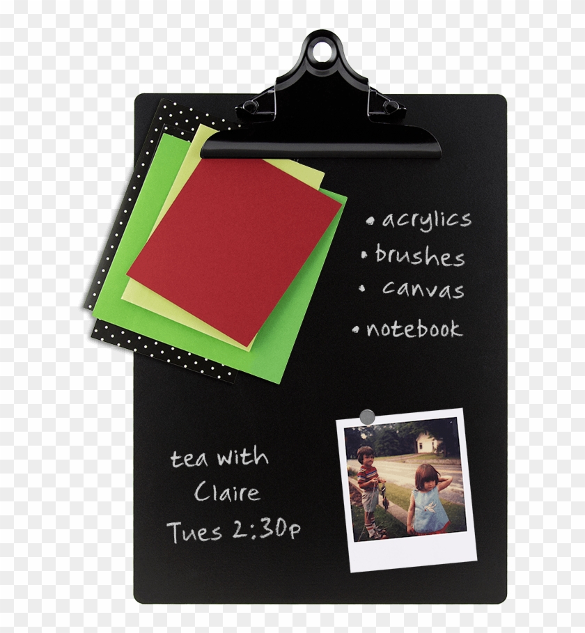 Chalkboard Clip Message Board - Paper - Png Download #6040164