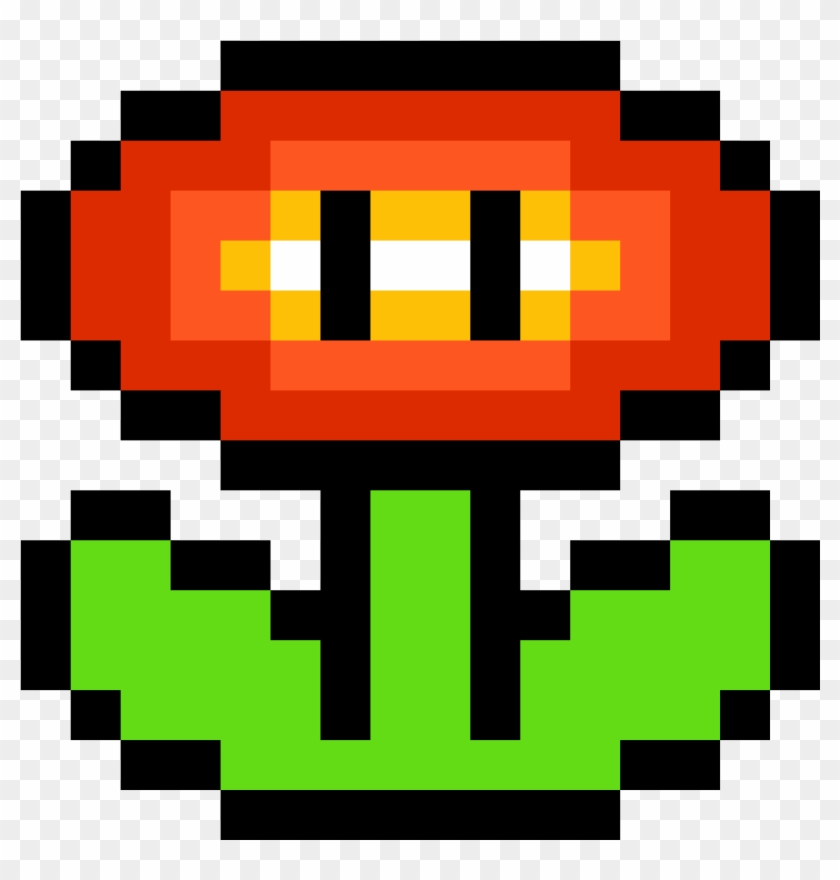 Fire Flower [1] - 8 Bit Mario Fire Flower Clipart #6040284