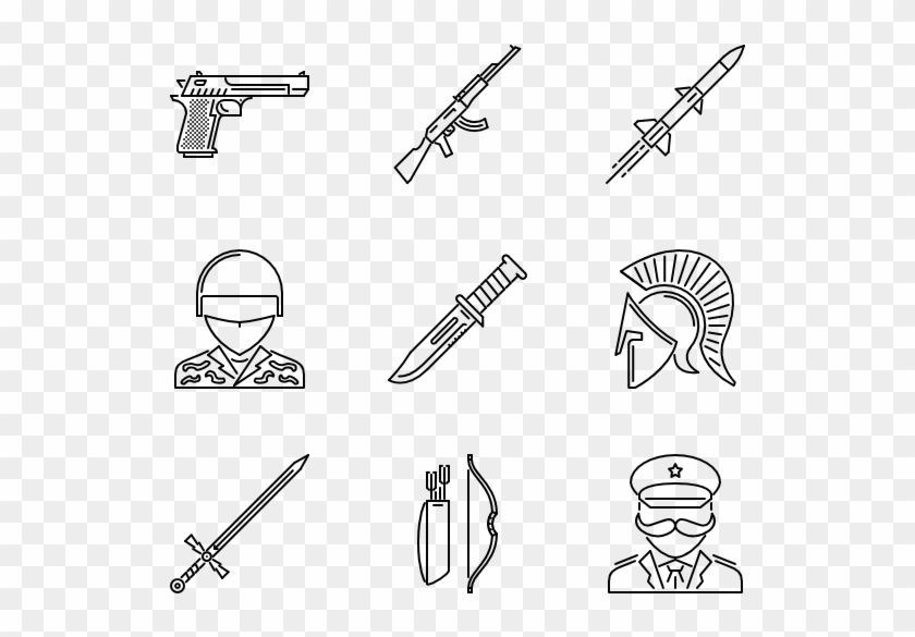 War - Line Art Clipart