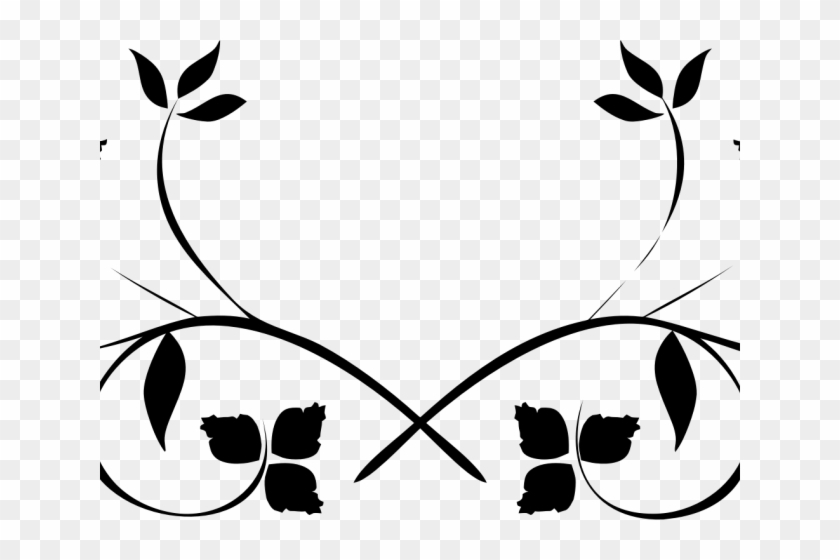 Flourish Clipart Leaf - Black Swirl Design Transparent Background - Png Download