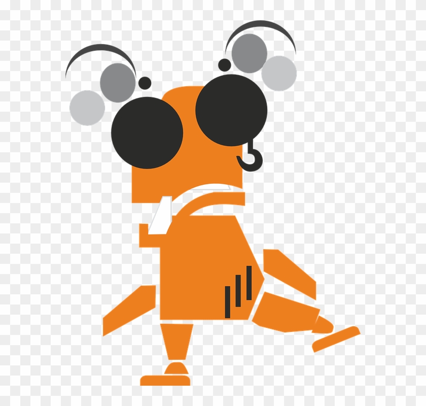 Figure Alien Robot Funny Orange Monster - Clipart Of Strange - Png Download