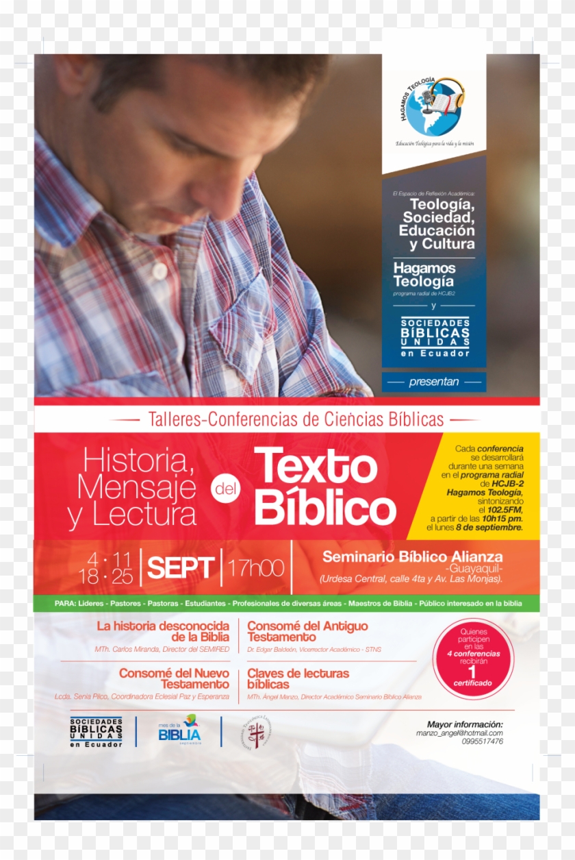 Ir Más Allá De La Lectura De La Biblia - Flyer Clipart