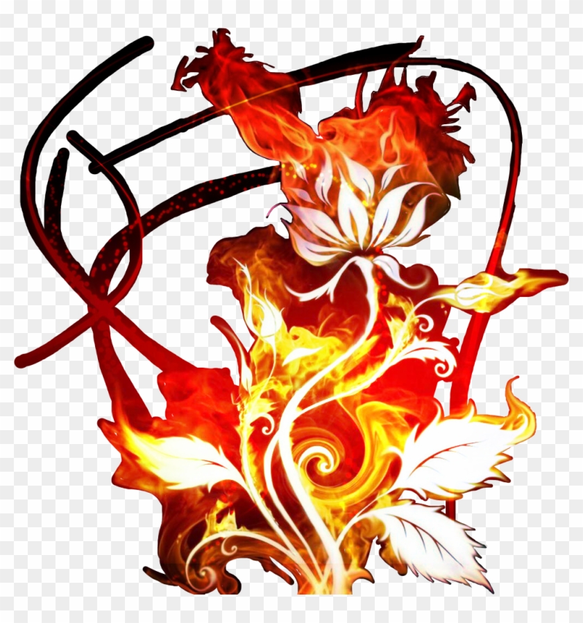 #fire #fireflower #fireflowers #firerose #red #orange - Fire Flower Clipart #6041051