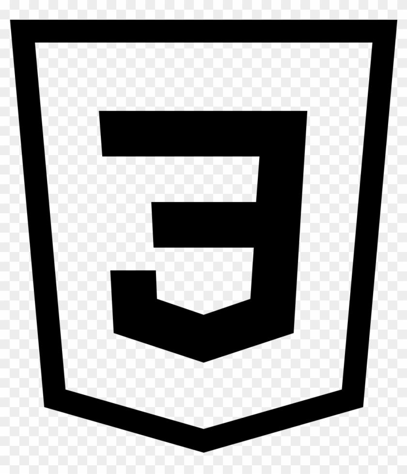 Css3 Icon Png - Css Logo White Png Clipart