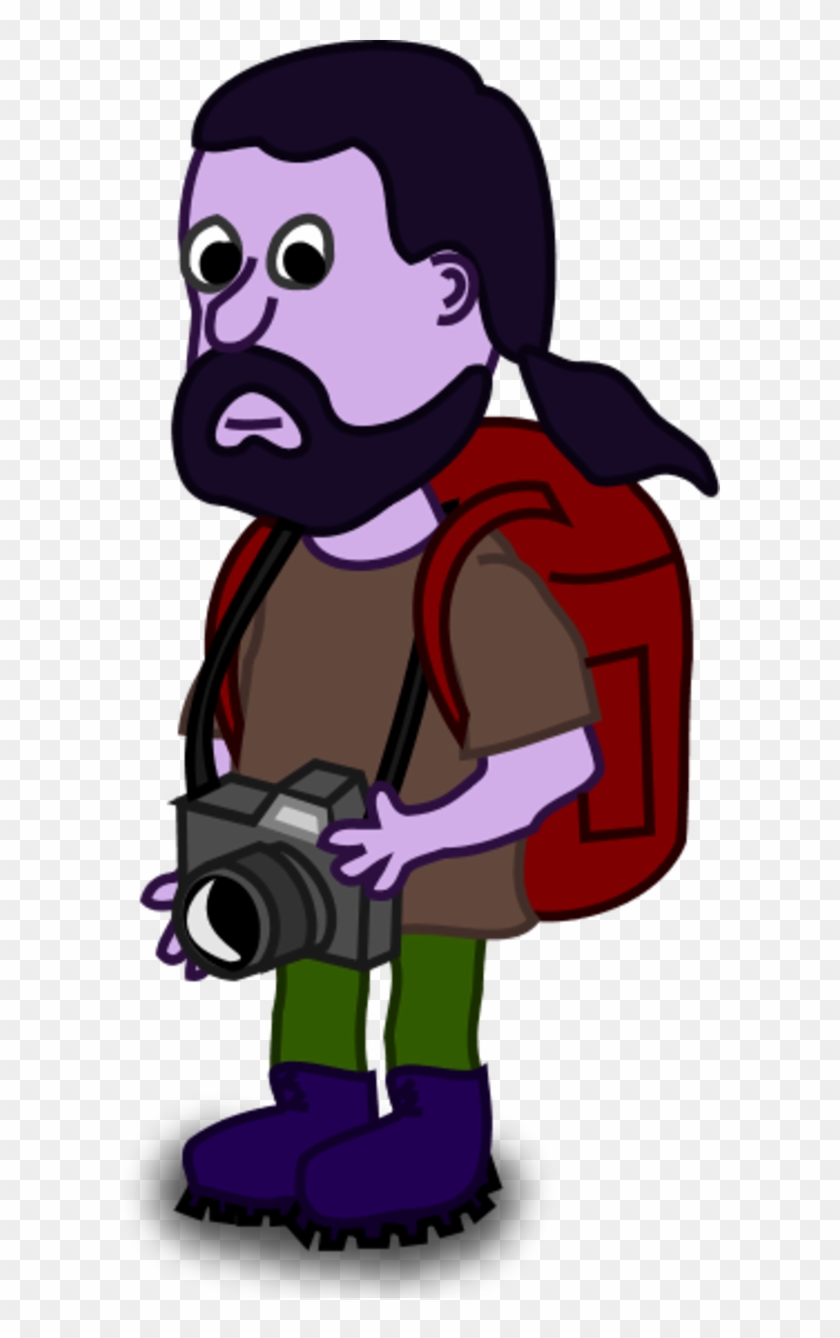 Large Man Carrying Backpack 33 - Clip Art Characters Png Transparent Png #6041128