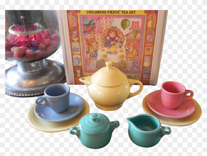 Nib My First Fiesta Ware Tea Set 2 Cup Teapot Cups - Saucer Clipart #6044152