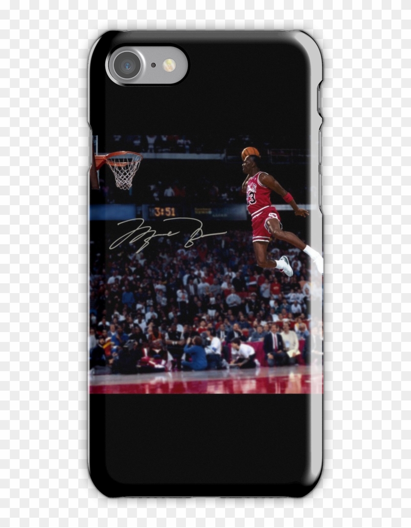 Michael Jordan Slam Dunk 2 Iphone 7 Snap Case - Michael Jordan Free Throw Line Dunk Clipart #6044235