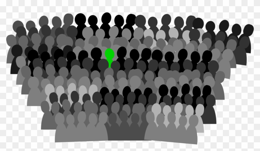 Public Computer Icons Download Drawing - Crowd Black And White Clipart #6044393