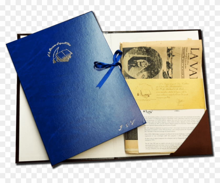 Presentación Carpeta Azul Carpeta Marrón - Envelope Clipart #6044657