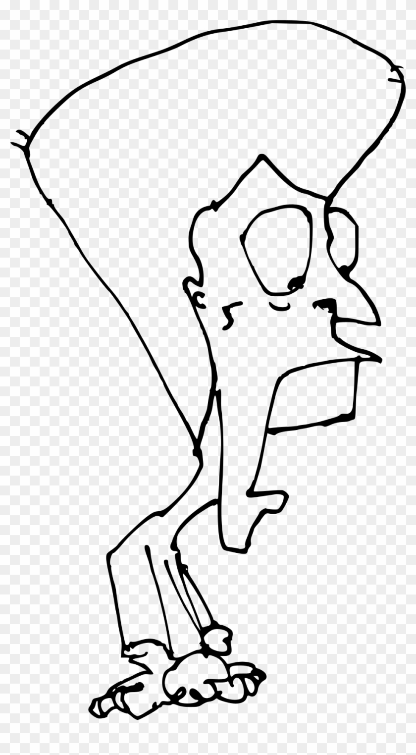 This Free Icons Png Design Of Little Man Big Head - Sketch Clipart