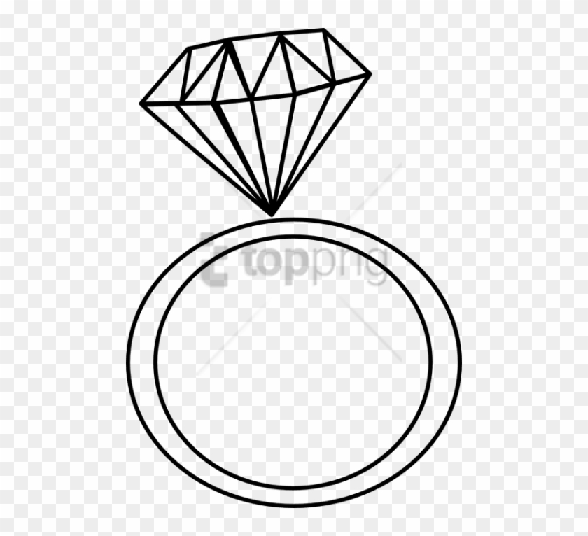 Free Png Ringblack And White Png Image With Transparent - Engagement Ring Clipart #6047651