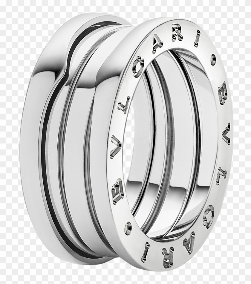 Zero1 Three Band Ring In 18 Kt White Gold - Bulgari B Zero Clipart #6047732