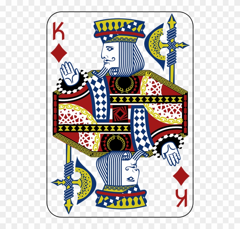 King Card Casino Diamond Gamble Gambling Gaming - Poker Cards King Diamond Clipart #6047880