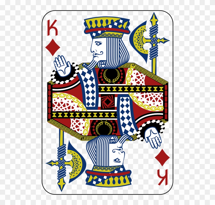 King Card Casino Diamond Gamble Gambling Gaming - Poker Cards King Diamond Clipart