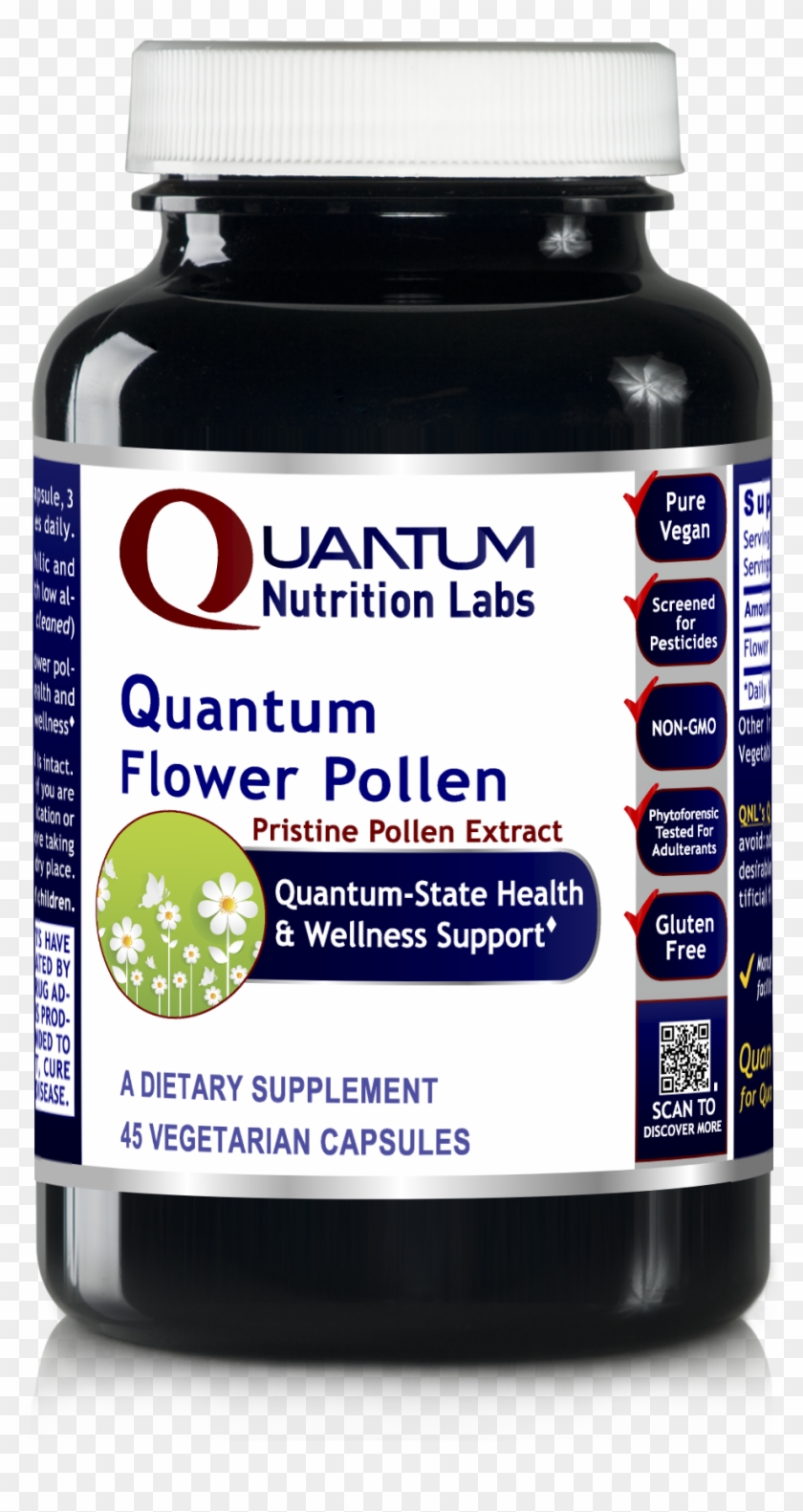 Flower Pollen , Quantum 45 Vcaps - Nucleotide Supplements Clipart