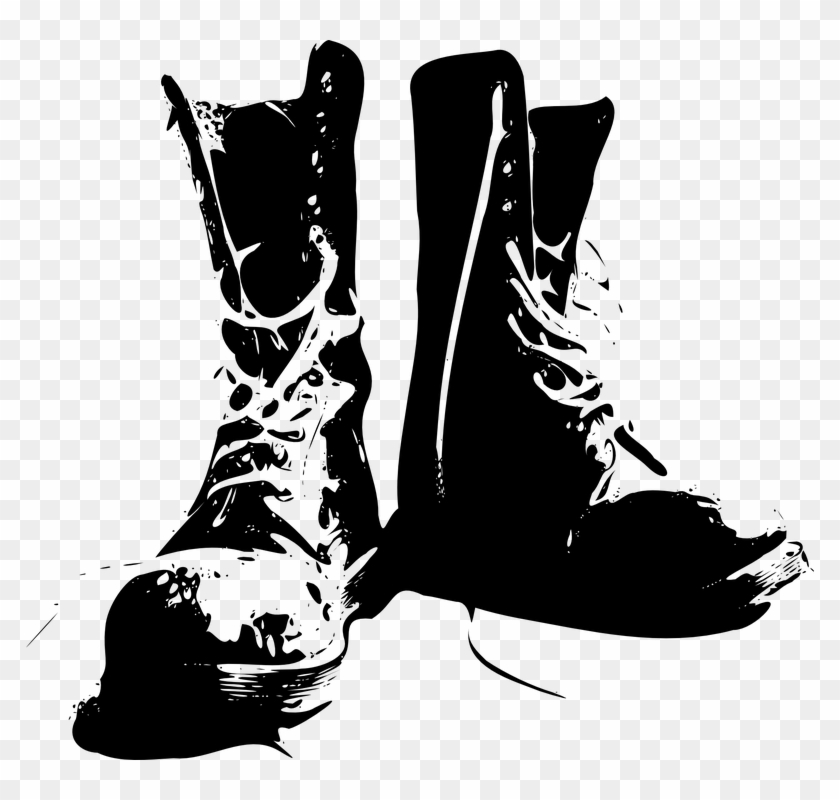 Boots Footwear Walking Military Boots - Skinhead Boots Clipart #6048460