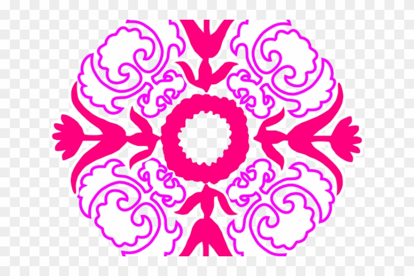 Flourish Clipart Gold Damask - Clip Art - Png Download