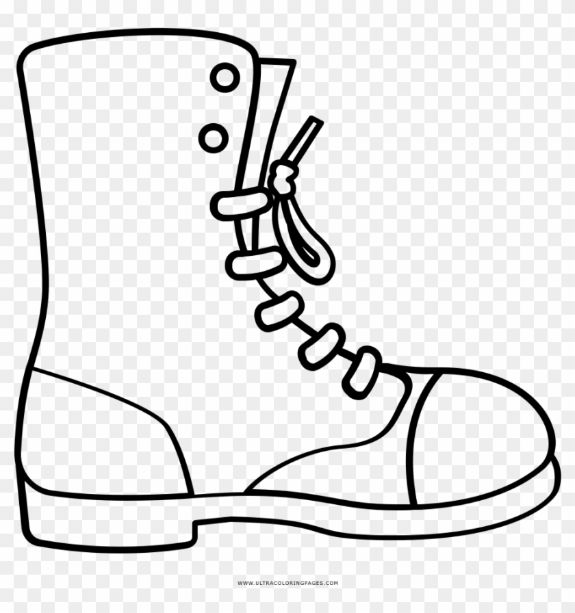 Combat Boot Coloring Page Boot Clipart Black And White Png Download 6049474 Pikpng