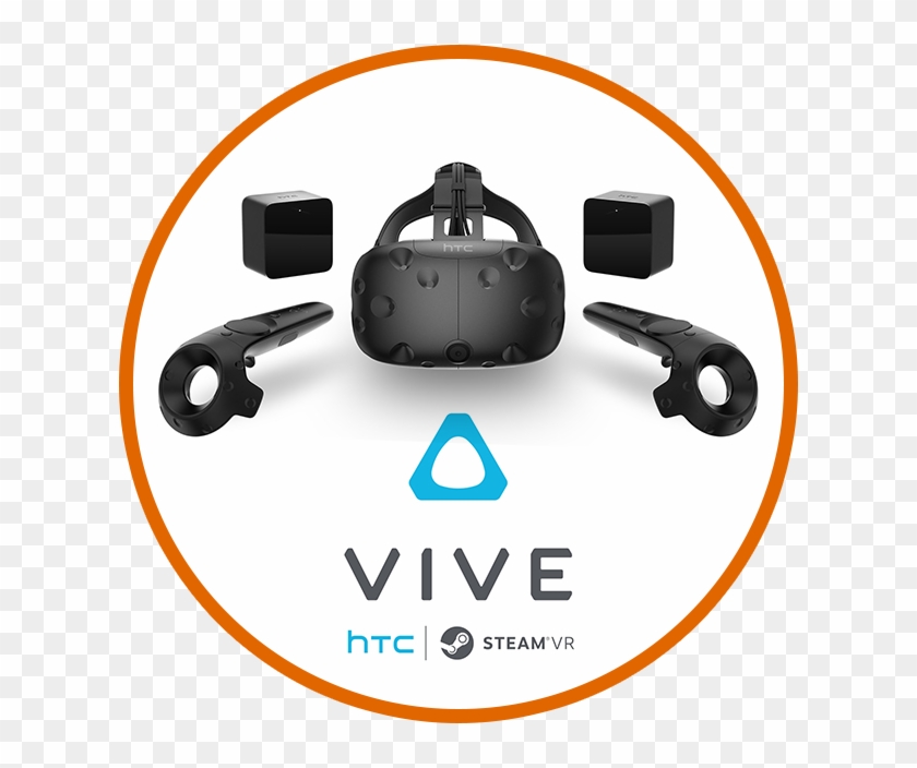 Htc Vive Learn More - Htc Vive Vr Headset And Controllers Clipart #6049575