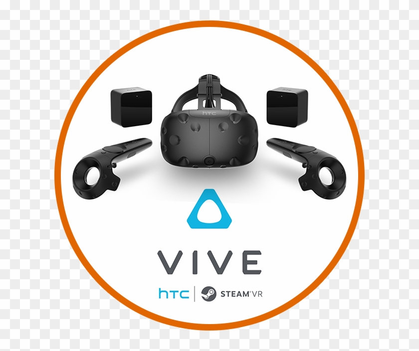 Htc Vive Learn More - Htc Vive Vr Headset And Controllers Clipart