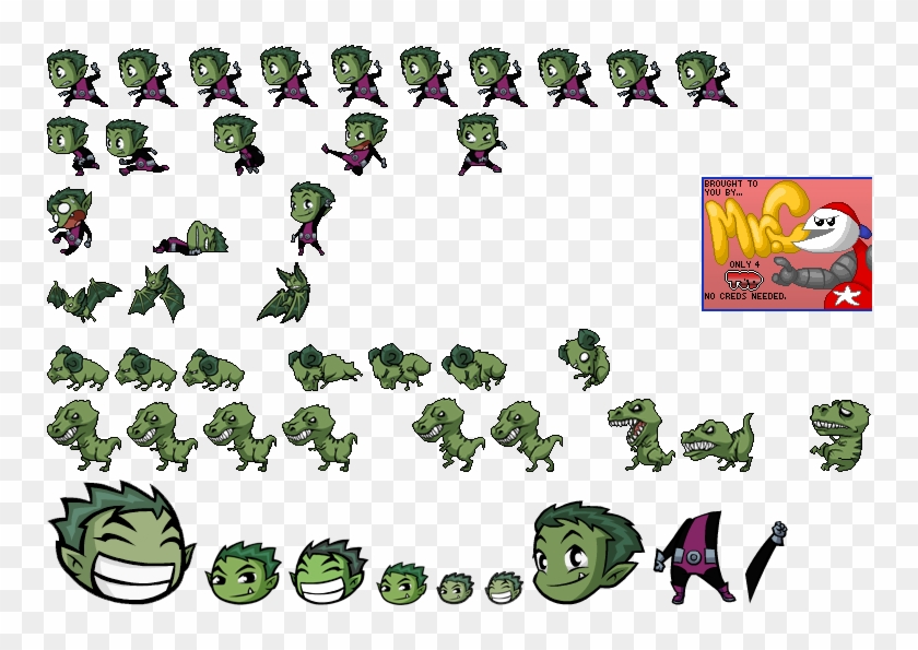 Teen Titans Beast Boy Sprite Clipart
