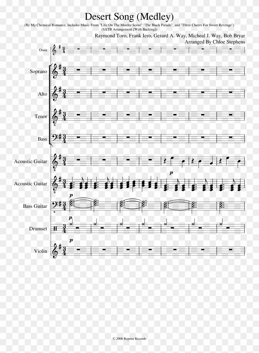 "desert Song" [and Other Songs] - Desert Song Mcr Piano Clipart