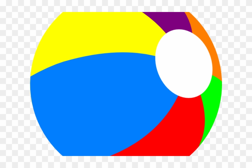 Beach Ball Clipart Beach Scene - Clip Art - Png Download #6050588
