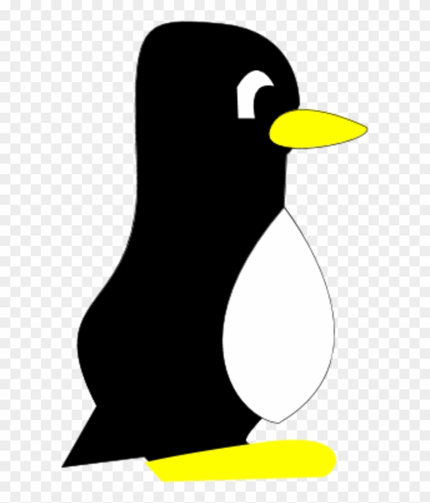 Penguin Clipart Cartoon - Cartoon Penguin From The Side - Png Download