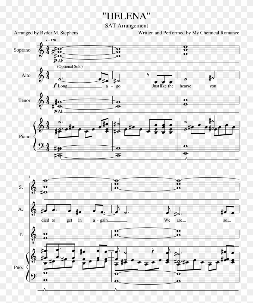 Helena - My Chemical Romance Helena Score Clipart #6050796