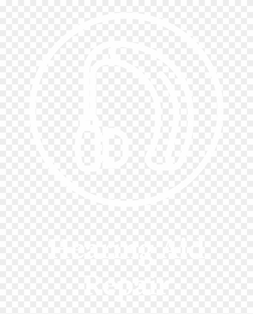 Hearing Aid Repair Circle Icon White Outline With Text-01 - Silver Spring Foods Clipart #6050961