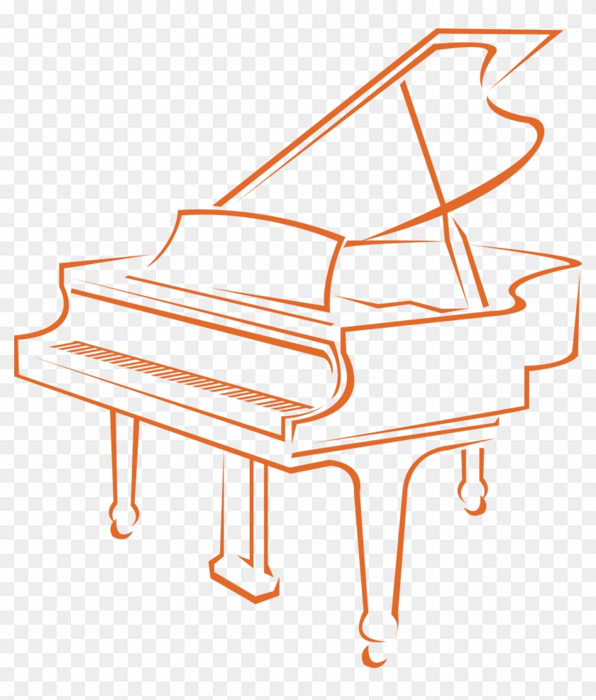 Clipart Piano Teaching Piano - Drawn Piano - Png Download #6051172