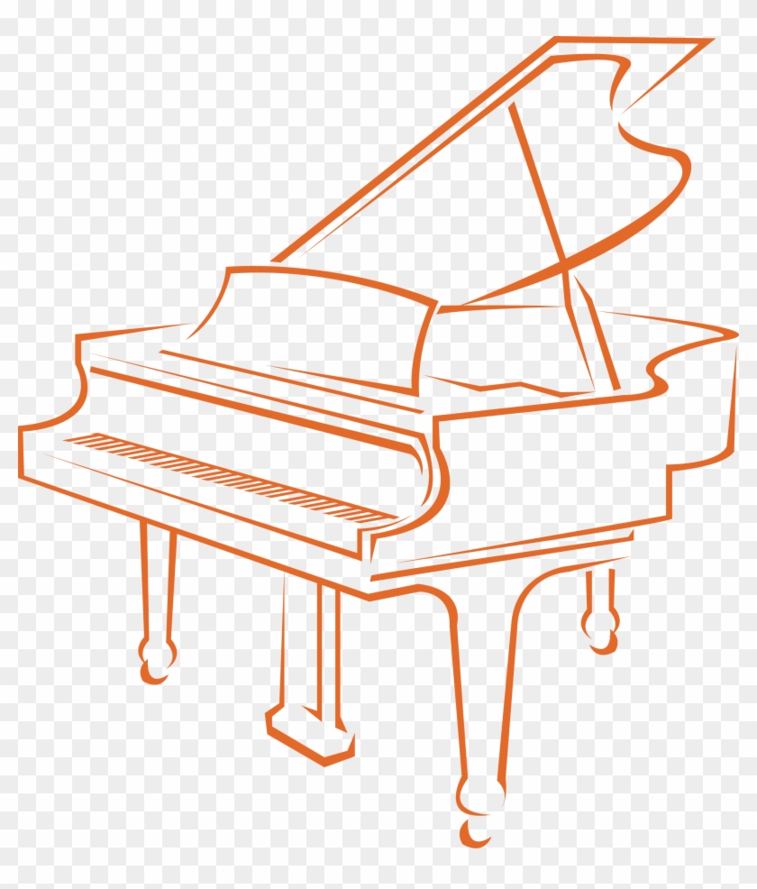 Clipart Piano Teaching Piano - Drawn Piano - Png Download