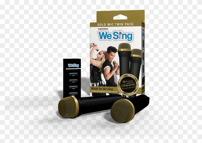 Gold Mic Twin Pack - We Sing Clipart #6051190