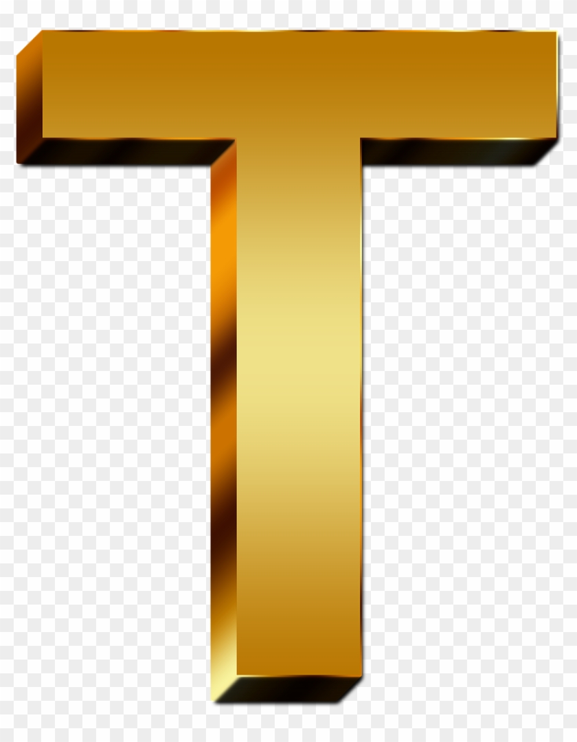 Gold Letter T Png Clipart #6051227