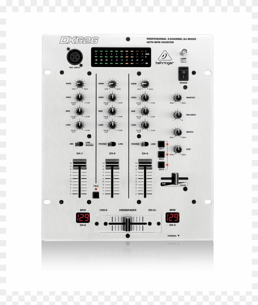 Behringer Pro Mixer Dx626 3-channel Dj Mixer - Behringer Dx626 Dj Mixer Clipart