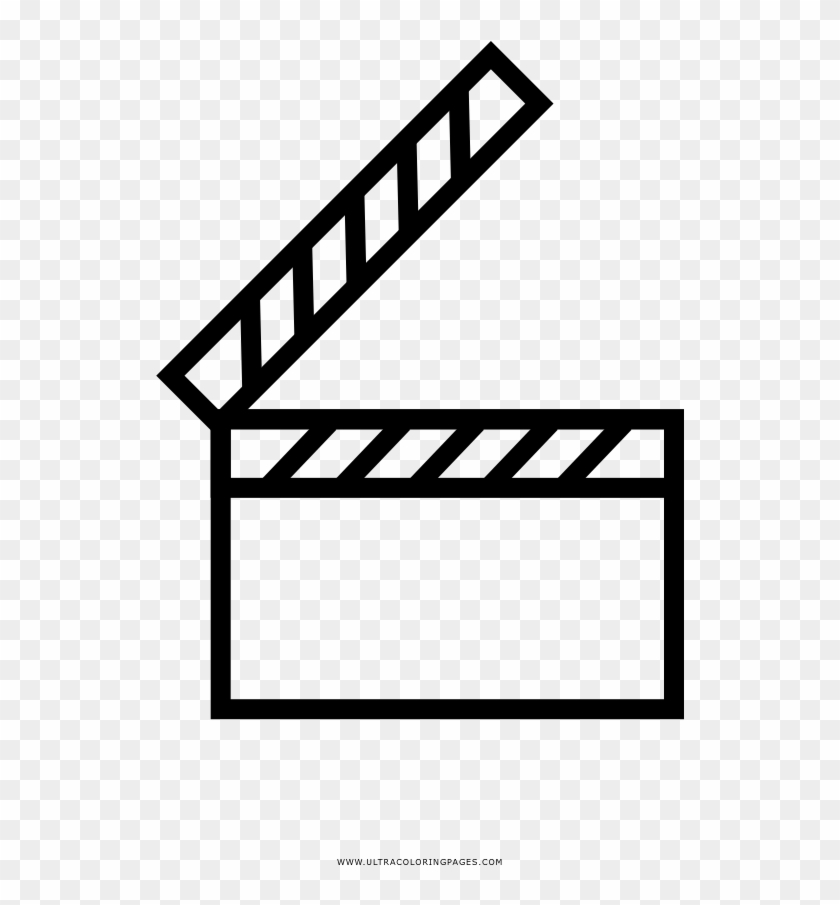 Clapperboard Coloring Page - Clapper Board Coloring Pages Clipart #6055515