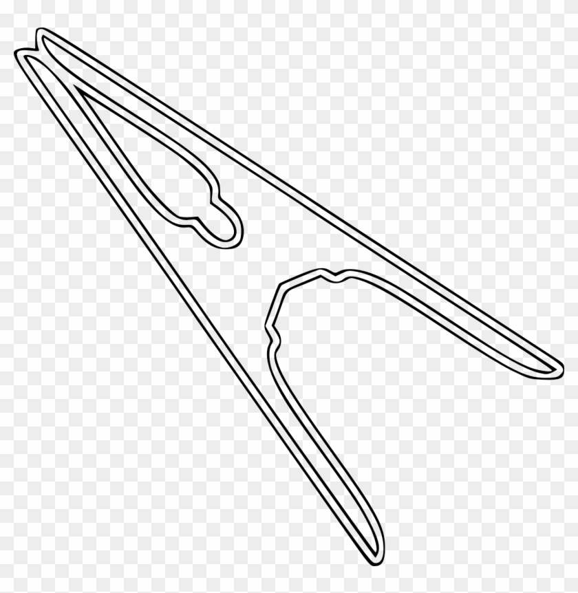 Outline Image Of Peg Clipart #6055551