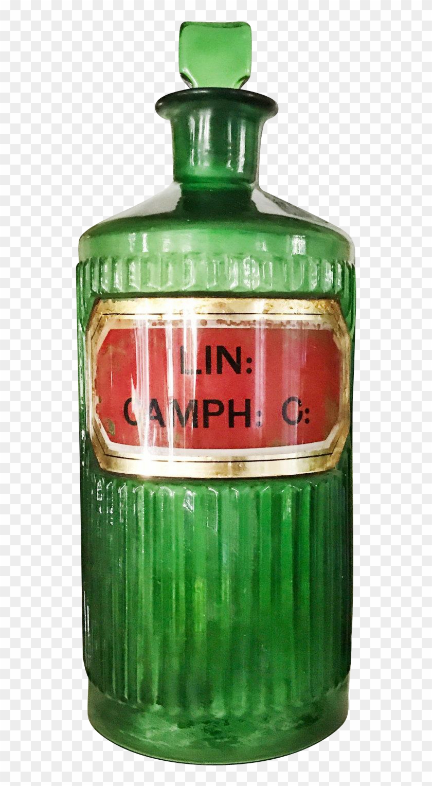 Antique English Label Under Glass Poison Bottle - Glass Bottle Clipart