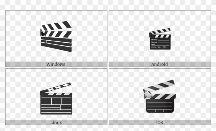 Clapper Board On Various Operating Systems - Runout Symbol Clipart #6055896