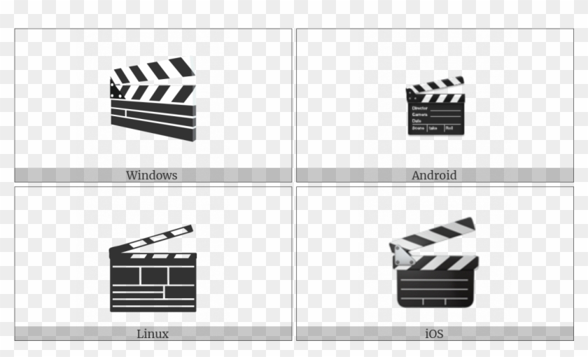 Clapper Board On Various Operating Systems - Runout Symbol Clipart