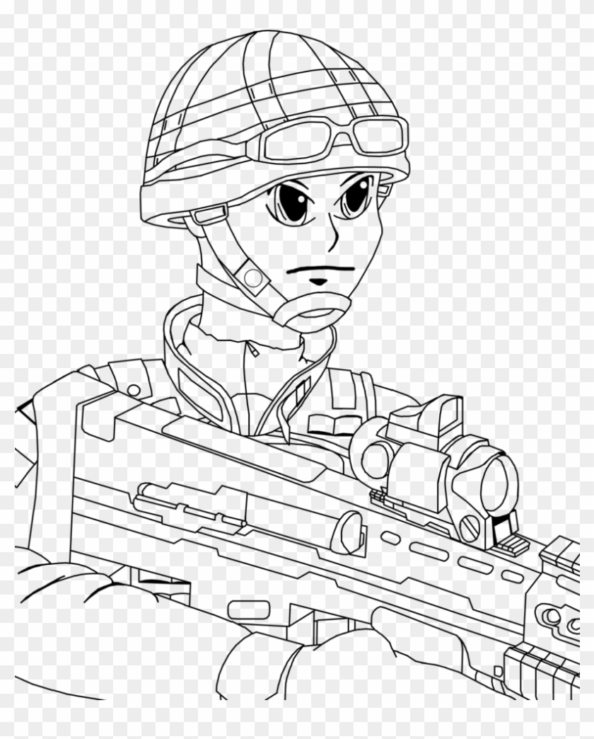 British Soldier Manga - British Soldiers Line Drawing Clipart #6056002